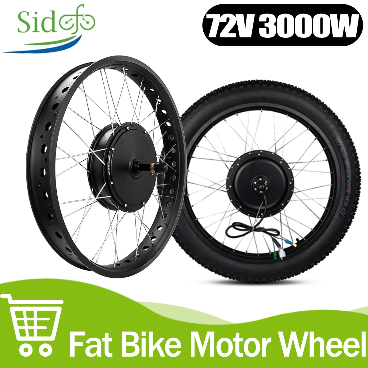 72V 5000W Hub Motor Kit - Moteur de moyeu sans engrenage sans